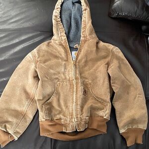 Carhartt Tan Hooded Kids Jacket size 8